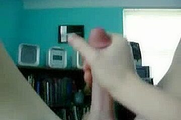 Gay masturbation in close up view