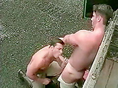 Gay sex outdoors at quarry