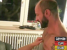 German gaydaddy barebacked in asshole by stud till cumshot