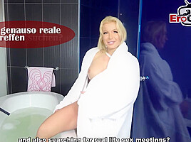 German horny Mature housewife fucks younger guy