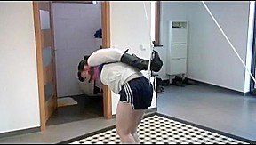 Get 2 Archive Videos With Jill Enjoying Bondage In Her Shiny Nylon Shorts