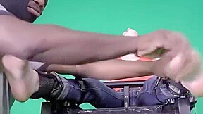 Girl tickle by a black male