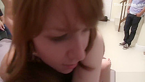 Girls practice in blowjob