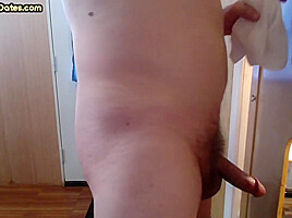 Gloryhole DILF give closeup blowjob and takes cum in mouth