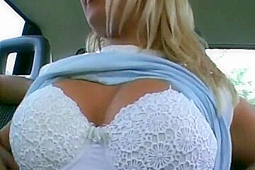 Good Looking Slut From Germany Riding A Cock In The Back Of The Car