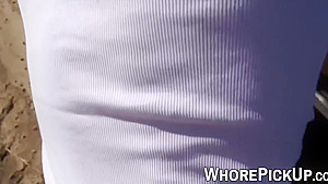 Gorgeous tattooed hooker fucked outside in broad daylight