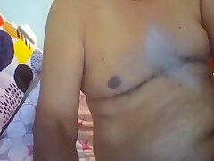 Grandpa Stroke On Webcam