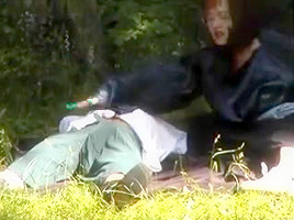 Granny Witch Fucks in the Woods