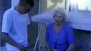 Granny pisses and eats cum from young boy by satyriasiss