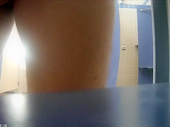 Granny with large saggy tits gets caught on tape