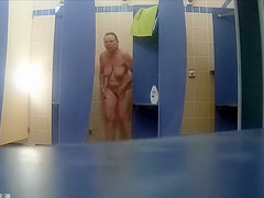 Granny with large saggy tits gets caught on tape