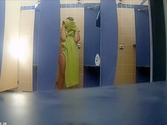 Granny with large saggy tits gets caught on tape