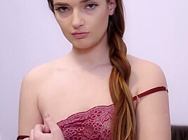 Green Eyed teen 18+ Masturbating with a Vibrating Wand