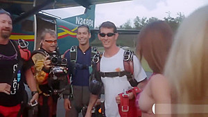 Group of cutie badass babes boar hunting and sky diving