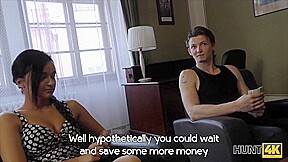 HUNT4K Smoking hot gf ready to have sex for money