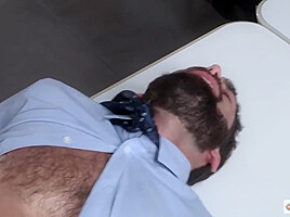 Hairy Swinger Receives Stroking