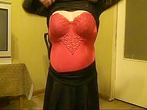 Hairy mature BBW strips