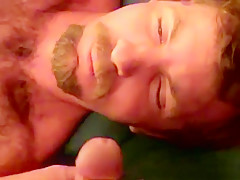 Hairy straight redneck gets facial treatment