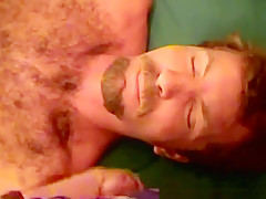 Hairy straight redneck gets facial treatment