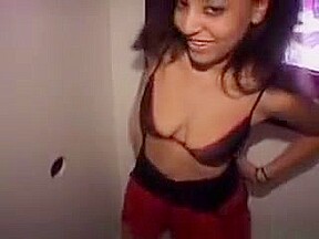 Half Black Ghetto Slut Sucking Dick At Glory Hole