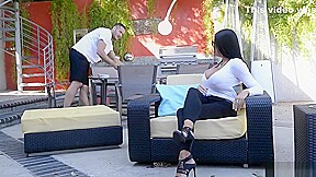 Hardcore Fuck By The Pool With Top-Heavy Big Tits Model Sybil Stallone