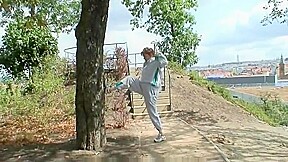 He brings busty old granny home to fuck