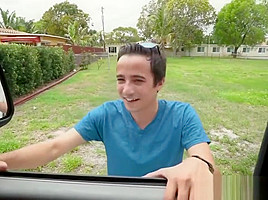 Helpless Rose Monroe swallows cock before penetration