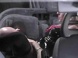 Hitchhiker sexy girl is fucked by driver in the truck
