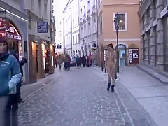 Holly freezing her tits off in Prague 2