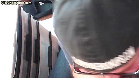 Homemade gloryhole DILF sucks cock at home in closeup scene