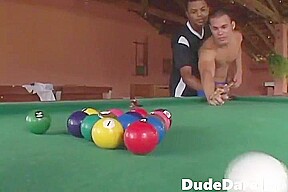 Horny Brazillian Dudes Moaning From Hardcore Bareback Fucking On A Billiards Table