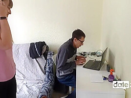 Horny But Lonely Housewife Calls Computer Guy To Fuck Him