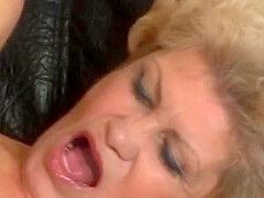 Horny German Granny With Blonde Hair Gets Her Tight Holes Banged After A Long Time