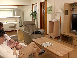 Horny Japanese Girl Seduces Older Bf For Asian Sex Nearby Relative In Living Room
