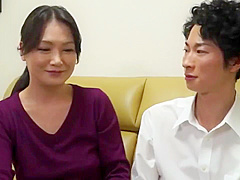 Horny Step mom see girl boyfriend do quick fuck in the kitchen