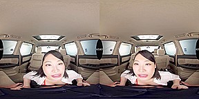 Horny Wet Slut in the Car - Hot Babe Wet Shirt Fucking in the Car JAV VR