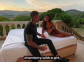 Horny brunette Andrea Retali passionately fucked outdoors
