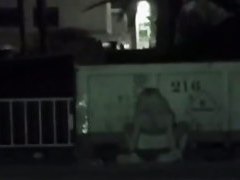 Horny couple fucking hard by the pear