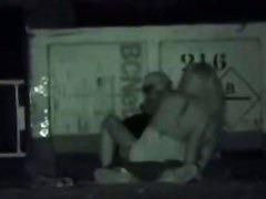 Horny couple fucking hard by the pear