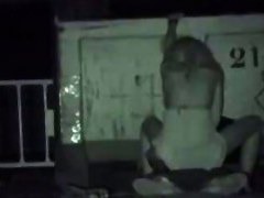 Horny couple fucking hard by the pear