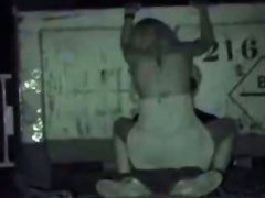 Horny couple fucking hard by the pear
