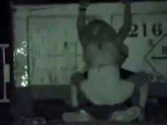 Horny couple fucking hard by the pear