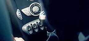 Horny girlfriend squirting in his car