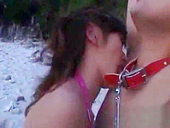 Horny pair uses their alone time in the large outdoors
