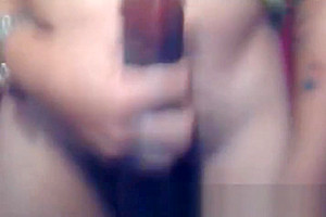Horsecock Shemale Sucks Own Dick and Cums
