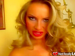 Hot Blonde Big Tits And Masturbate Dildo