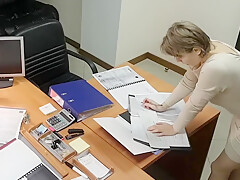 Hot Blonde Secretary Fucked By Boss In Office