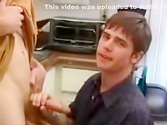 Hot Blonde Strokes Cock