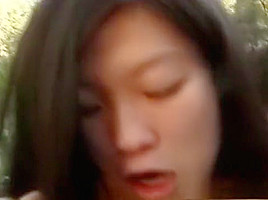 Hot Chinese babe giving a hot blowjob