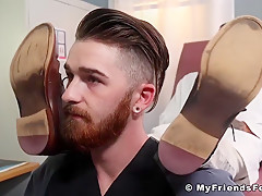 Hot Doctor Hunk Jerking Off During Feet Licking Worship With Sean Duran